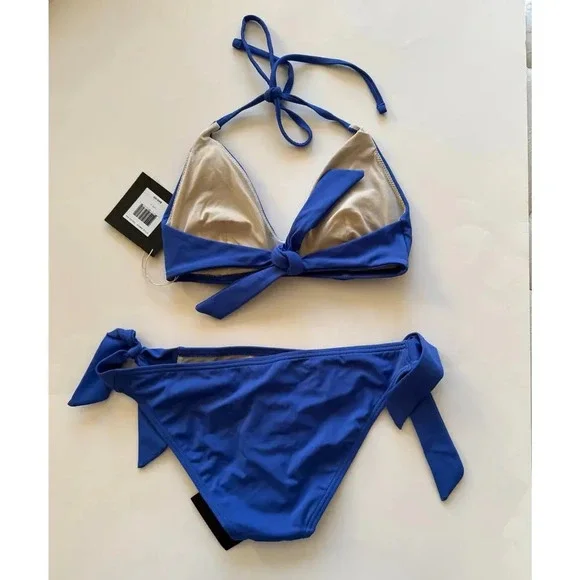 Echo Side Tie Bikini Set Top Bottom Small S Purple NWT - Picture 2 of 3